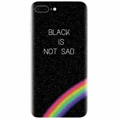 Husa silicon pentru Apple Iphone 7 Plus, Black Is Not Sad foto