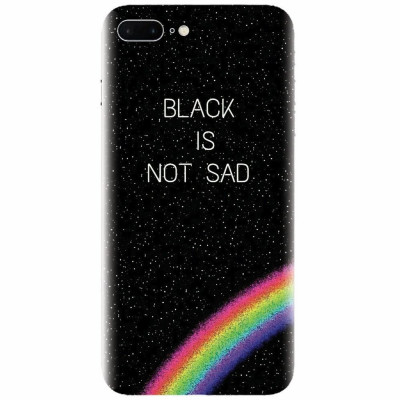 Husa silicon pentru Apple Iphone 8 Plus, Black Is Not Sad foto