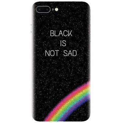 Husa silicon pentru Apple Iphone 8 Plus, Black Is Not Sad foto