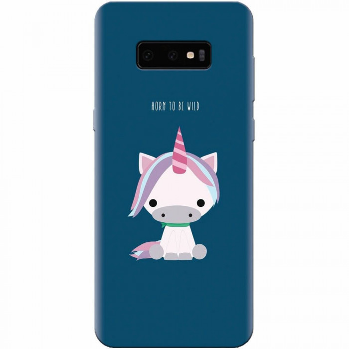 Husa silicon pentru Samsung Galaxy S10 Lite, Horn To Be Wild Cute Unicorn