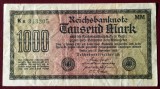 Germania 1.000 1000 Mark 1922 seria verde cu cifre mari 205 **