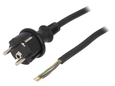 Cablu Electric SCHUKO 3x1mm2 cu Mufă Gumă foto