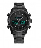 Superb ceas militar/casual,Dual Display,Rezistent Apa,Timer,Alarma, Analog &amp; digital, Otel
