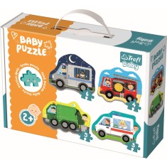 Puzzle Trefl Baby Clasic Vehicule Si Meserii 18 Piese