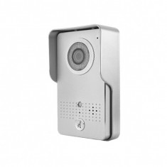 Sonerie video interfon Actop cu camera video night vision wireless si difuzor pentru android / iOS, argintiu foto