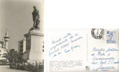 *Romania, Constanta, Statuia lui Ovidiu, carte postala ilustrata, circulata intern, 1971