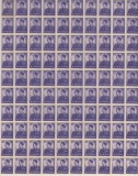 ROMANIA 1940/1942 LP 142 REGELE MIHAI I UZUALE CU SUPRATAXA VALOAREA 3+1 VIOLET-INCHIS COALA 100 TIMBRE STARE MNH