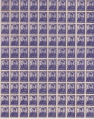 ROMANIA 1940/1942 LP 142 REGELE MIHAI I UZUALE CU SUPRATAXA VALOAREA 3+1 VIOLET-INCHIS COALA 100 TIMBRE STARE MNH