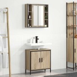 Set Mobilier Baie de 2 Piese Stejar Sonoma Lemn prelucrat