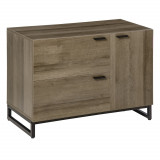 Cumpara ieftin Bufet Multifuncțional Modern HOMCOM, Combinație Lemn și Metal, 2 Sertare și Dulapior, Design Elegant, 80x41.5x58cm, Lemn Natural | Aosom Romania