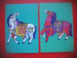 HOPCT 5372 SET 2 CARTI POSTALE -ZODIAC-CALUL -CHINA -ASIA-NECIRCULATA, Printata