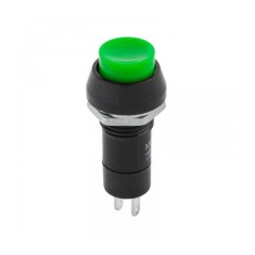 Intrerupator 1A 230VAC PBS 11A ON-OFF verde cu retinere rotund