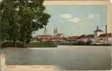CP1857N Pancsova, Temespart - Temesquai, 1910, carte poștală circulată T&acirc;rgu Mureș