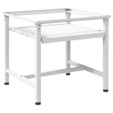 vidaXL Suport Mașină Spălat cu Raft Retractabil, Alb, Oțel, 60x56x52cm, 100kg