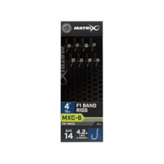 Carlige Legate Matrix MXC-6 Barbless F1 Band Rigs Nr.18 15cm 8buc/plic foto