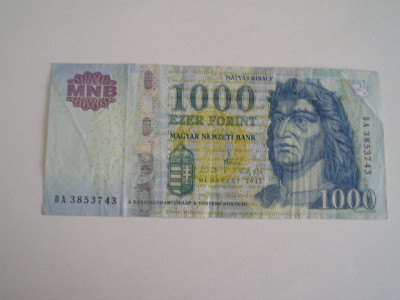 M1 - Bancnota foarte veche - Ungaria - 1 000 forint - 2012 foto
