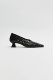 Miista pantofi de piele Gisla culoarea negru, cu toc drept, MI_5475