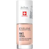 Eveline Cosmetics Nail Therapy Care &amp; Colour balsam pentru unghii 6 in 1 culoare Nude 5 ml