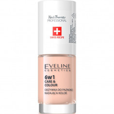 Eveline Cosmetics Nail Therapy Care & Colour balsam pentru unghii 6 in 1 culoare Nude 5 ml