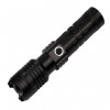 Lanterna de supravietuire IdeallStore&reg;, Gefahrenhelfer, metalica, LED, USB, zoom, negru