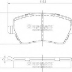 Set placute frana,frana disc RENAULT KANGOO / GRAND KANGOO (KW0/1) (2008 - 2016) NIPPARTS J3601085