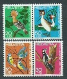Elvetia 1970 - Pasari, Pro Juventute, serie neuzata