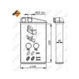 Radiator incalzire habitaclu Nrf 54272