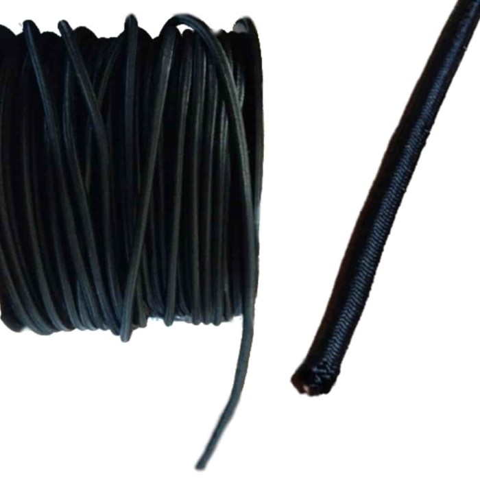 Coarda elastică neagră 8 mm, 1 m, multifuncțională