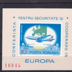 Romania.1977 Conferinta ptr. securitate si cooperare Belgrad-Bl. nedant. MNH