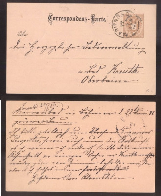 Austria 1886 Postal History Rare Old postcard Postal stationery Marienbad DB.025 foto