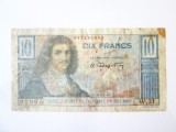 Rara! French Equatorial Africa 10 Francs 1947,bancnota din imagini