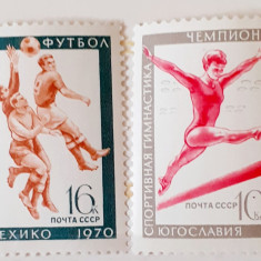 Rusia 1970 sport , basket, gimnastica , serie 2v. Mnh