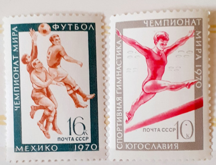 Rusia 1970 sport , basket, gimnastica , serie 2v. Mnh