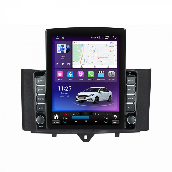 Navigatie dedicata cu Android Smart Fortwo 2011 - 2014, 8GB RAM, Radio GPS Dual