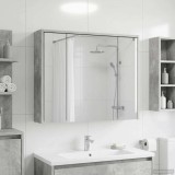 vidaXL Dulap cu oglindă pentru baie Gri din beton 73,5 x 16 x 62,5 cm 889170