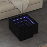 Masă laterală Stejar negru 40 x 40 x 30 cm Lemn compozit