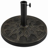 Outsunny Bază Rotundă pentru Umbrelă de &Oslash;38 mm și &Oslash;48 mm cu M&acirc;ner, &Oslash;45x33 cm, Bronz | Aosom Romania