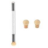 Pensula pentru unghii cu burete si silicon, Set 3 buc, 14.5 cm, CMCLASS