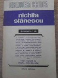 Nichita Stanescu Interpretat - Colectiv, Editura Eminescu 1983, Biblioteca Critica, Beletristica, Biografii