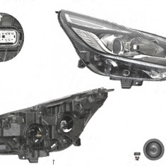 Far Ford S-Max, 10.2015-, fata, Dreapta, cu LED daytime running light; H7+H7+LED; electric; negru; cu motor; cu becuri; cu LED control unit;