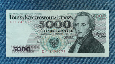5000 Zlotych 1982 Polonia / Chopin / zloti seria 2461631 foto