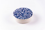 Cumpara ieftin Cutie de depozitare din ceramică decorativă Scris Albastru