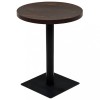 VidaXL Masă bistro, MDF și oțel, rotundă, 60x75 cm, Cenușiu &icirc;nchis