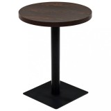 VidaXL Masă bistro, MDF și oțel, rotundă, 60x75 cm, Cenușiu &icirc;nchis