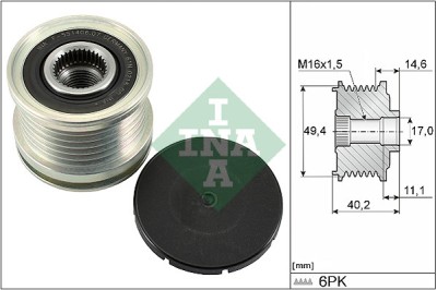 INA 535 0124 10 Sistem roata libera, generator foto