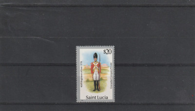 Santa Lucia 1987-Militari,Uniforme militare,MNH,Mi.889 I , foto