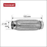 Racord flexibil toba esapament 45 x 153 mm BOSAL 265-307