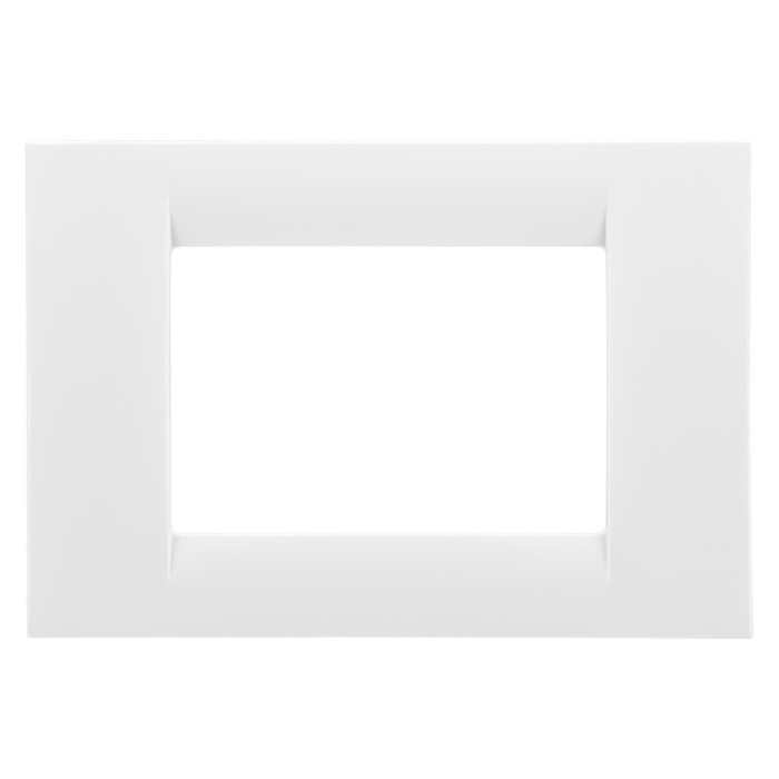 Rama Gewiss System GW22103, 3 module, alb, pentru priza / intrerupator