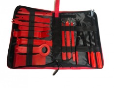 Set 19 trusa chei demontare interior auto, cu geanta de depozitare, plastic tapiterie de indepartare a instalatiei, pentru panou de bordura usa audio