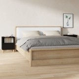 vidaXL Noptiere, 2 buc., negru, 40x35x50 cm